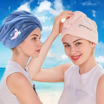 Quickly Dry Hair Hat Super Absorbent Soft Bathroom Women Head Towels