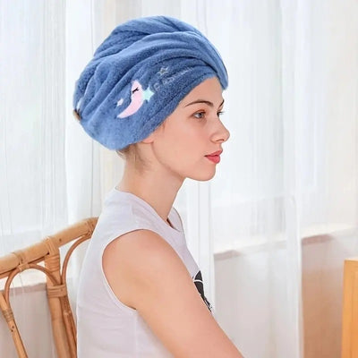 Quickly Dry Hair Hat Super Absorbent Soft Bathroom Women Head Towels