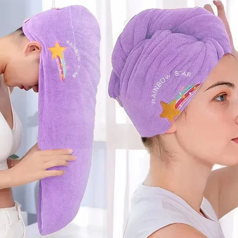 Quickly Dry Hair Hat Super Absorbent Soft Bathroom Women Head Towels